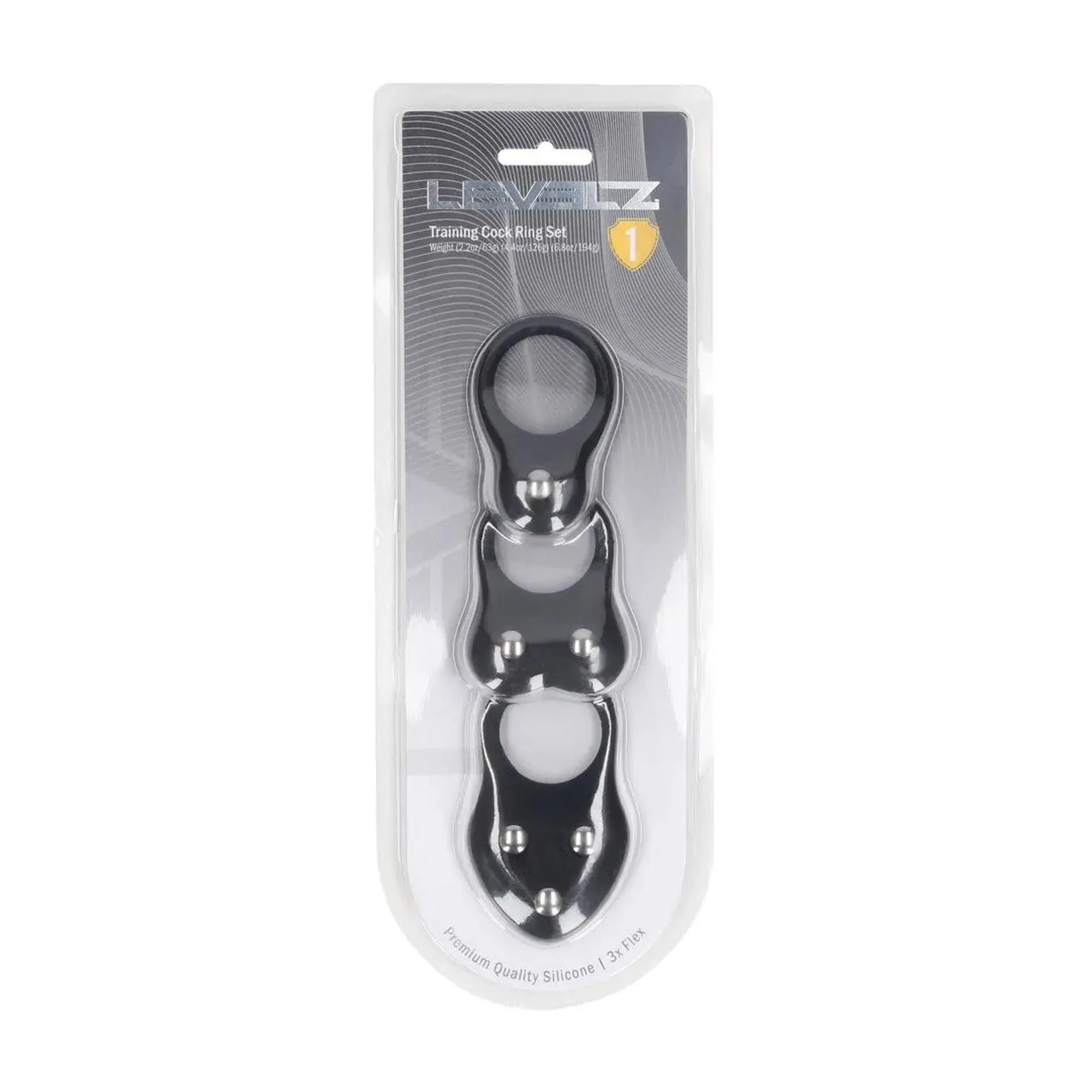 Silicone Training Cockring Set of 3 - S/M/L - Black