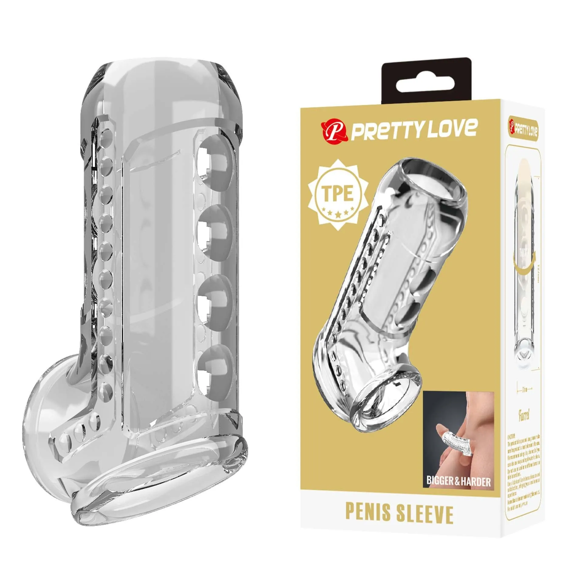 Pretty Love Penis Sleeve – Clear Long