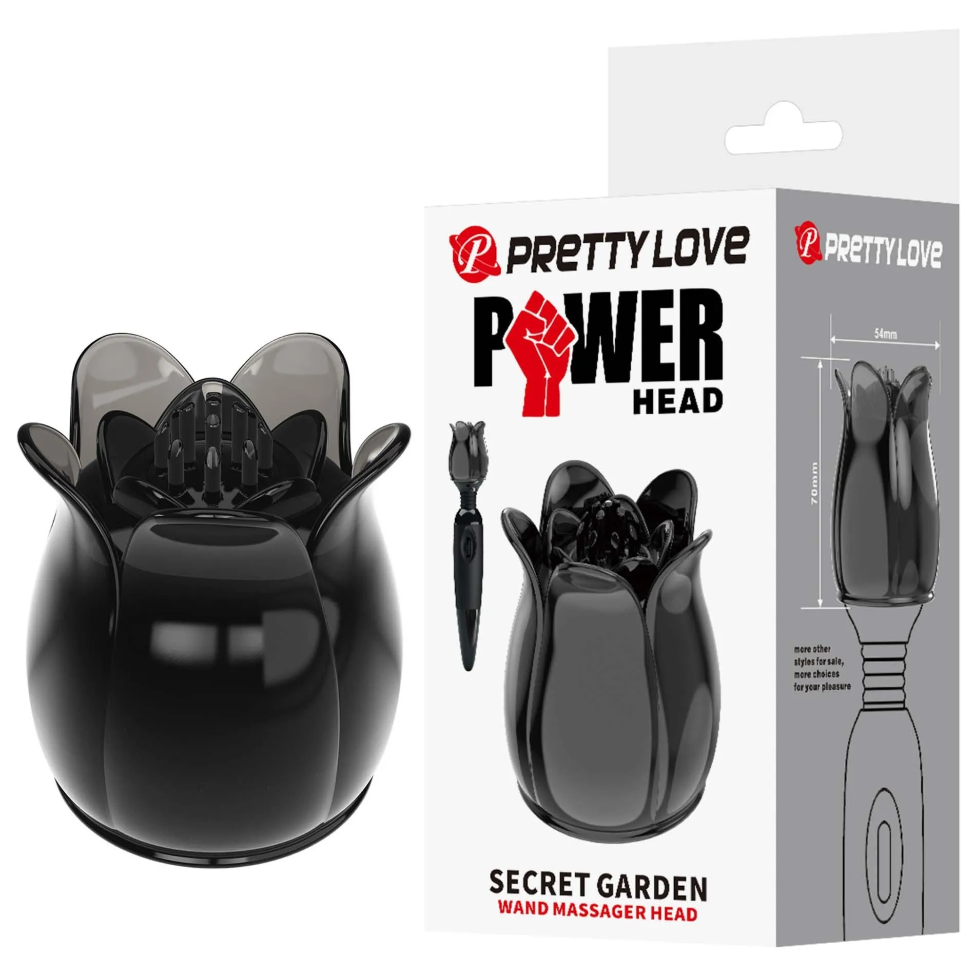 Pretty Love Power Head Secret Garden Wand Massager Attachment