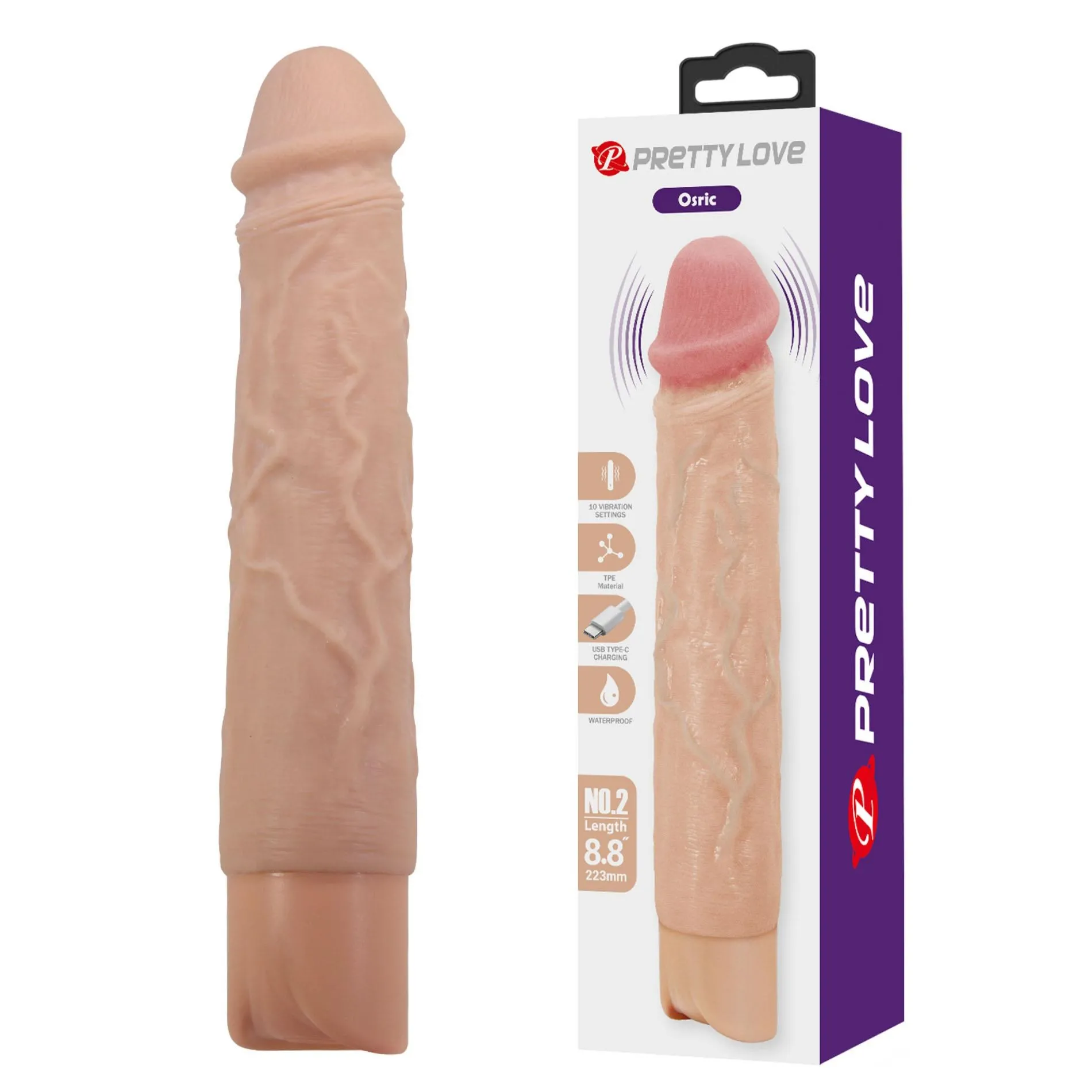 Pretty Love Osric Realistic Vibrating Dildo
