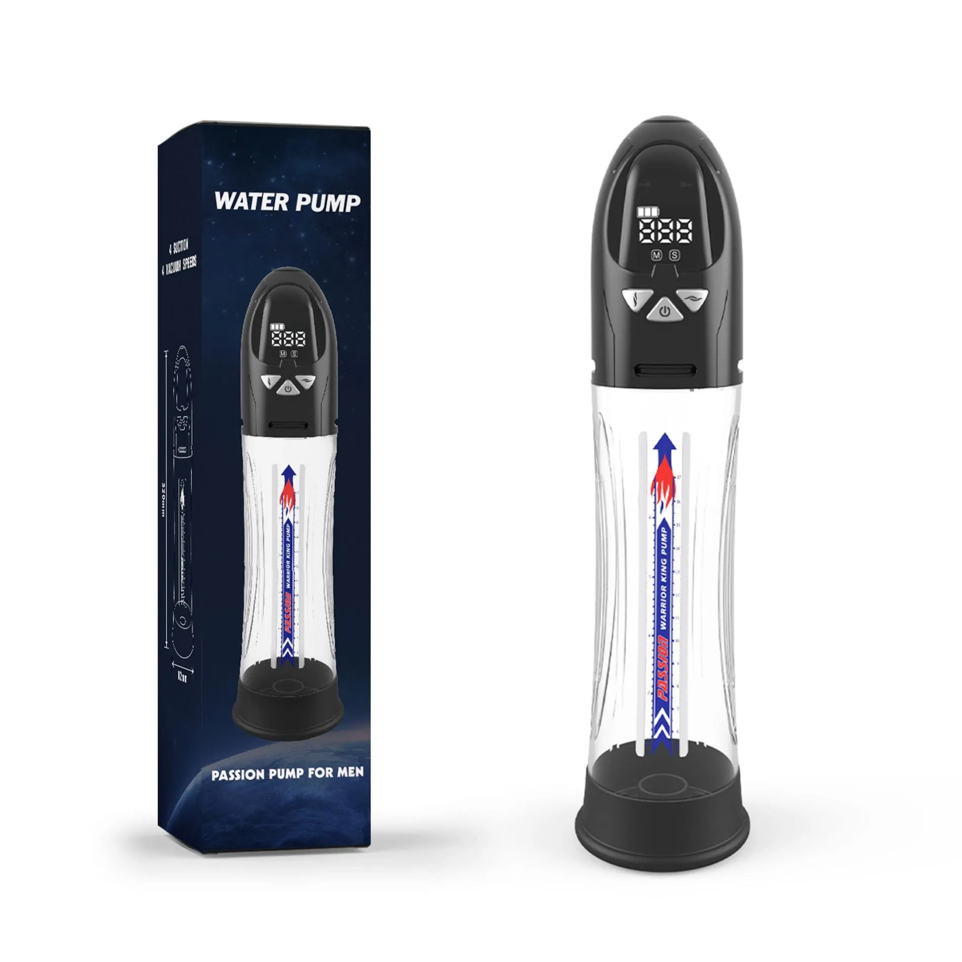 Pompka- PASSION PUMP, PREMIUM RECHARGEABLE AUTOMATIC WATERPROOF LCD PUMP