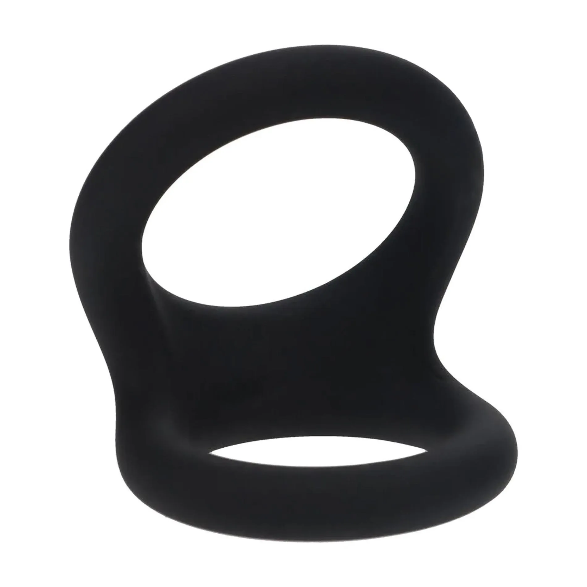 Double O Silicone Cockring - L - Black