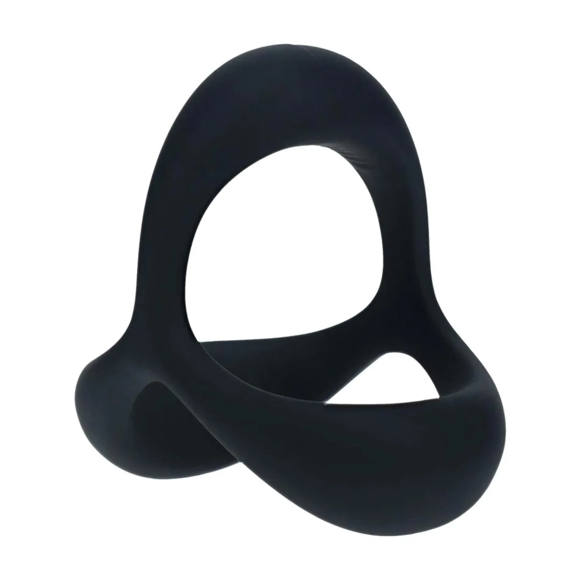 Tri O Ergo Silicone Cockring - Black