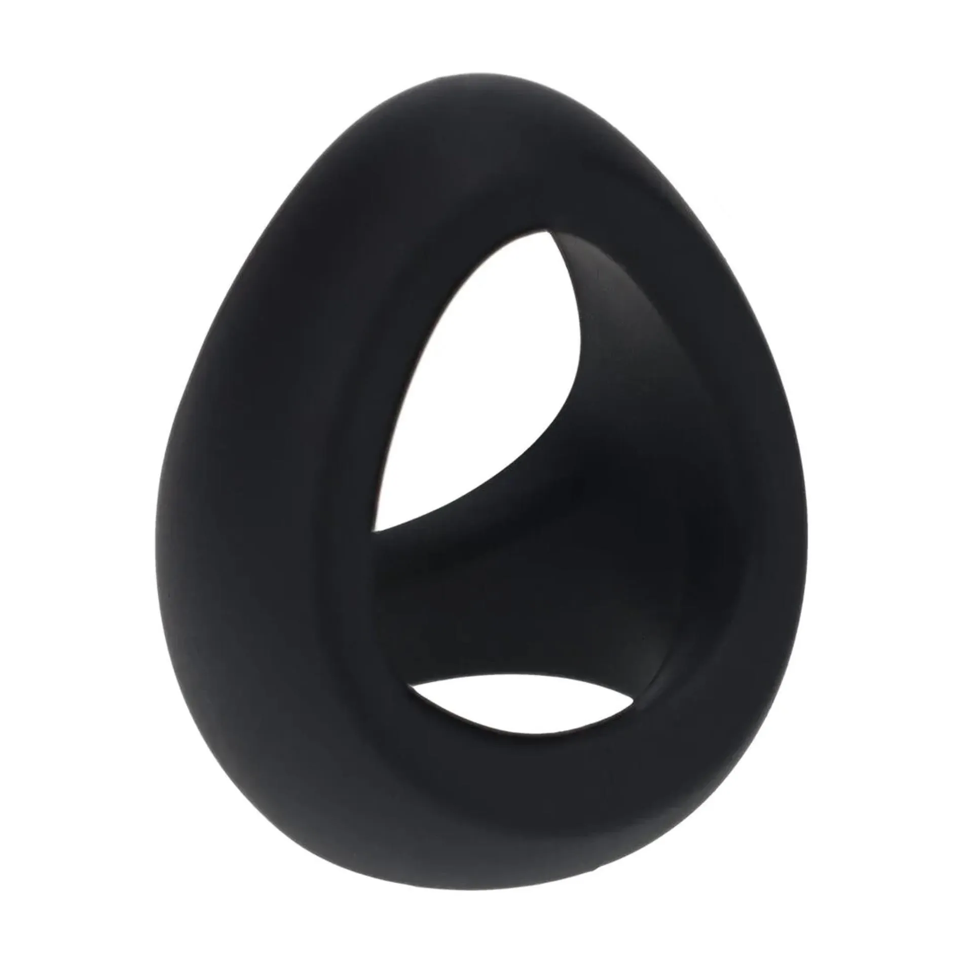Soft Tri O Silicone Cockring - Black