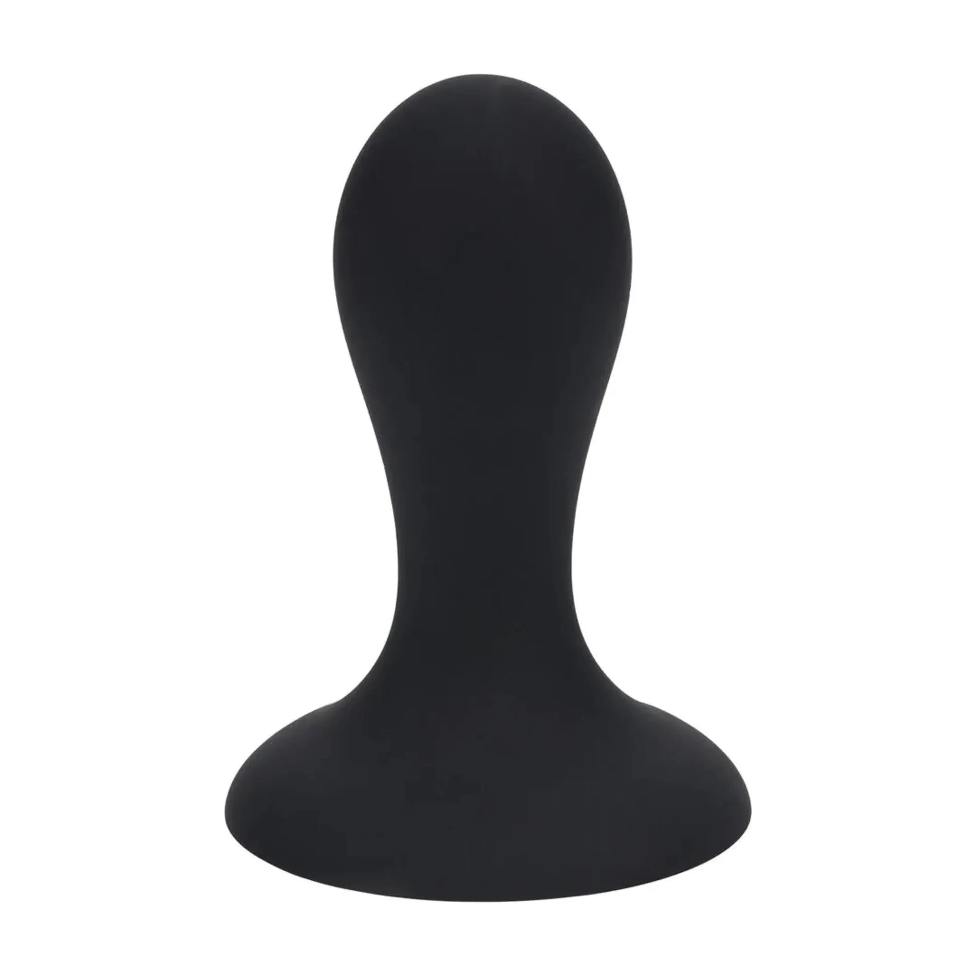Single Rattle Liquid Silicone Anal Plug - S - Black