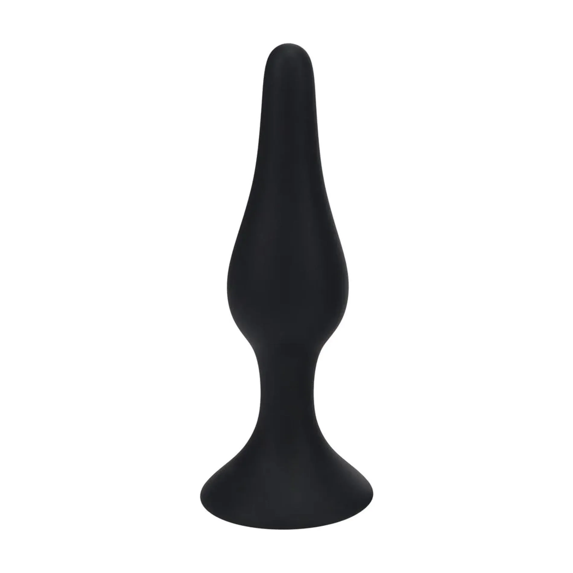 Slim Silicone Anal Plug - XL - Black