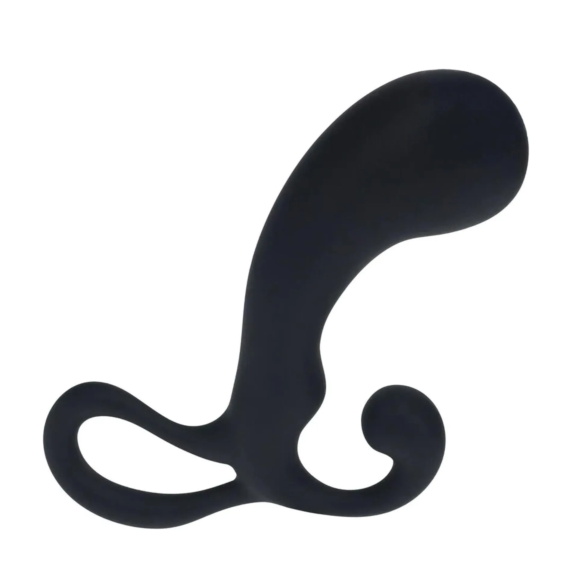 Bulb with Loop Silicone Prostate Massager - S - Black