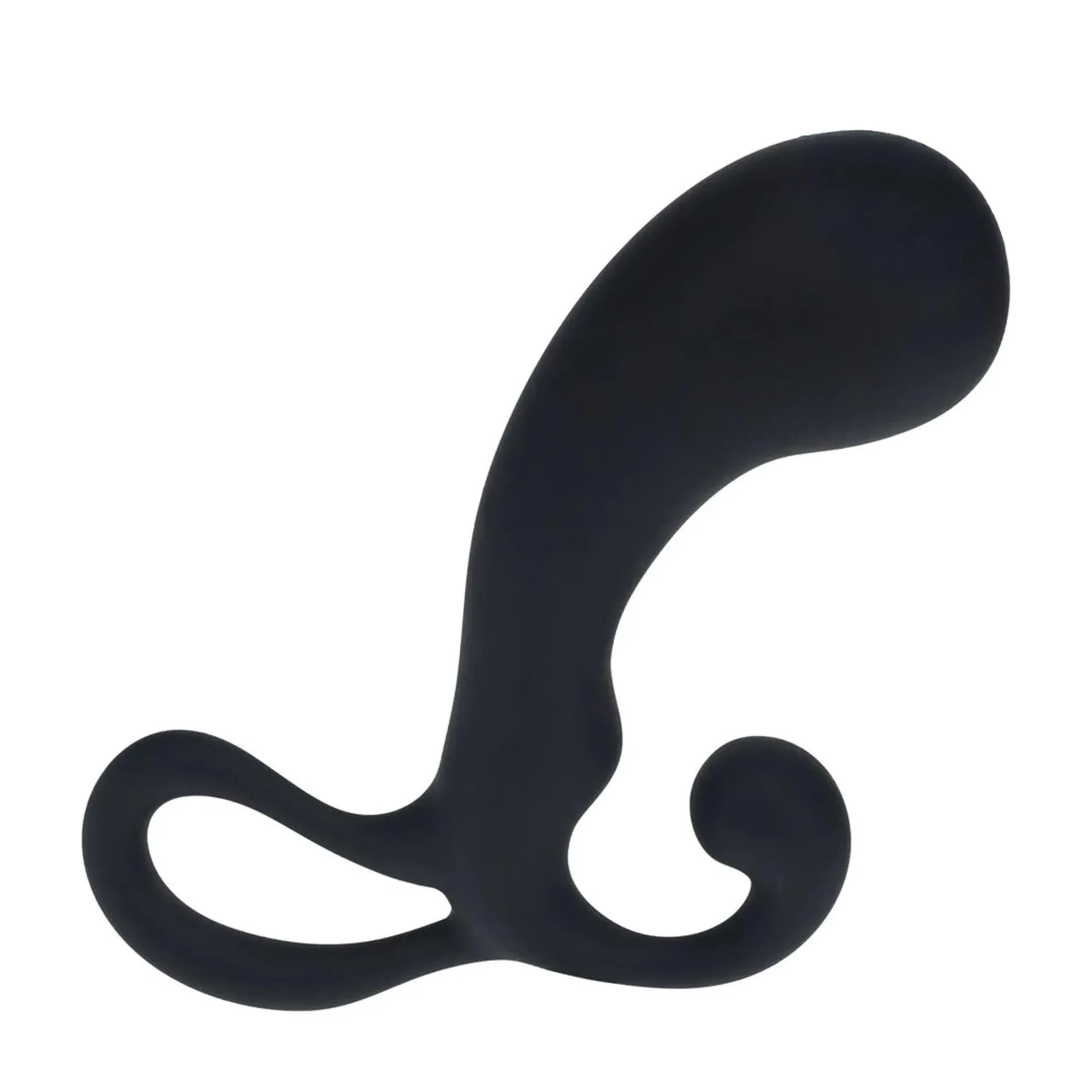 Bulb with Loop Silicone Prostate Massager - L - Black