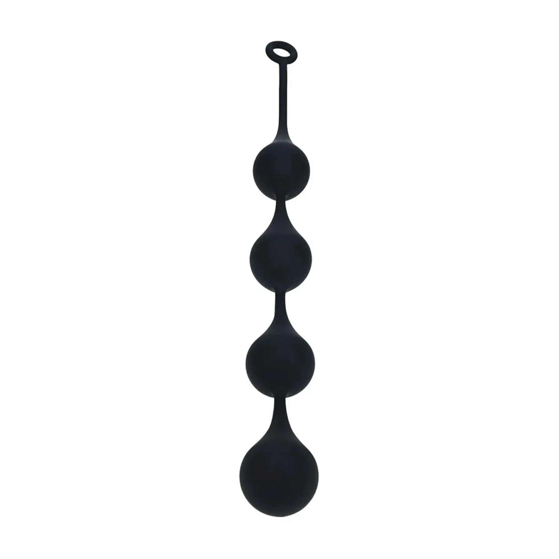 Silicone Waterdrop Anal Balls - XXL - 60mm - Black