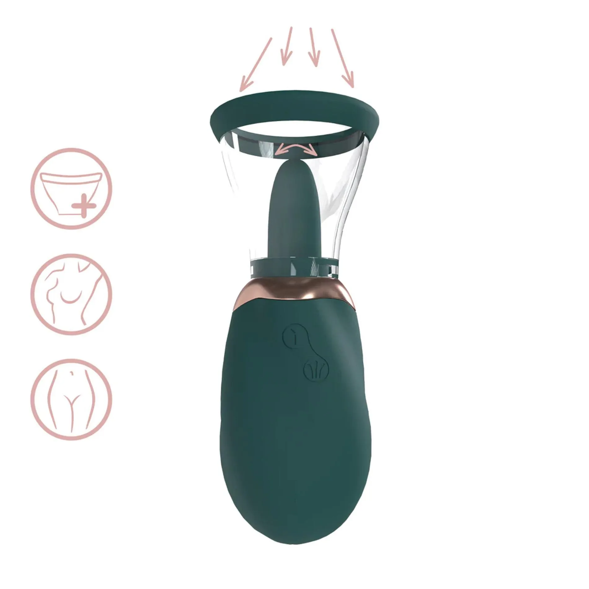 Boost - Rechargeable Vulva and Breast Pump - Forest Green