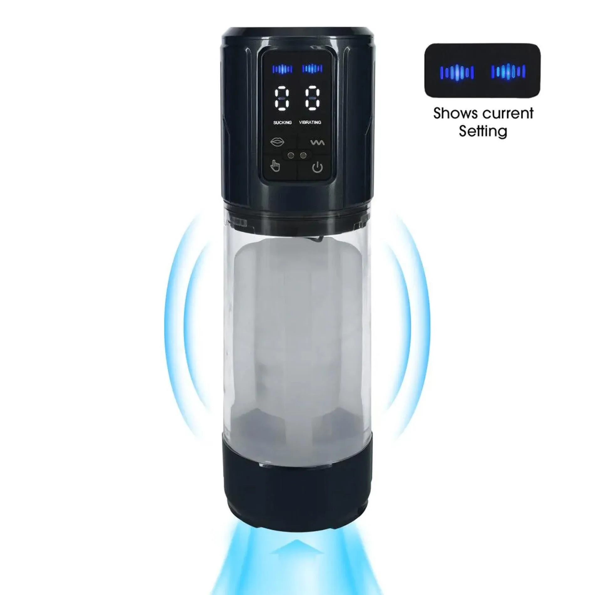 UltraLift - Automatic Waterproof Masturbator Pump - Gun Metal