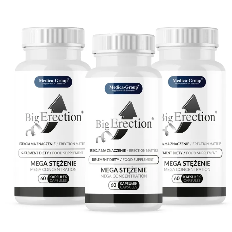 BigErection na potencję, Mocną Erekcję, Przedwczesny Wytrysk - 180 kaps. - Nr 1 wśród KLIENTÓW !!!