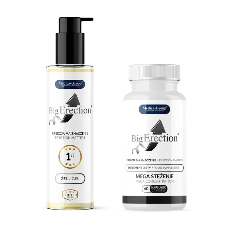 PROMOCJA -25% - BigErection na potencję, Mocną Erekcję, Przedwczesny Wytrysk - 150 ml + 60 kap. - Nr 1 wśród KLIENTÓW !!!