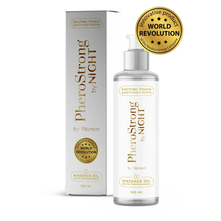 PheroStrong By Night for Women Massage Oil 100ml - olejek do ciała dla kobiet z feromonami podniecającymi mężczyzn
